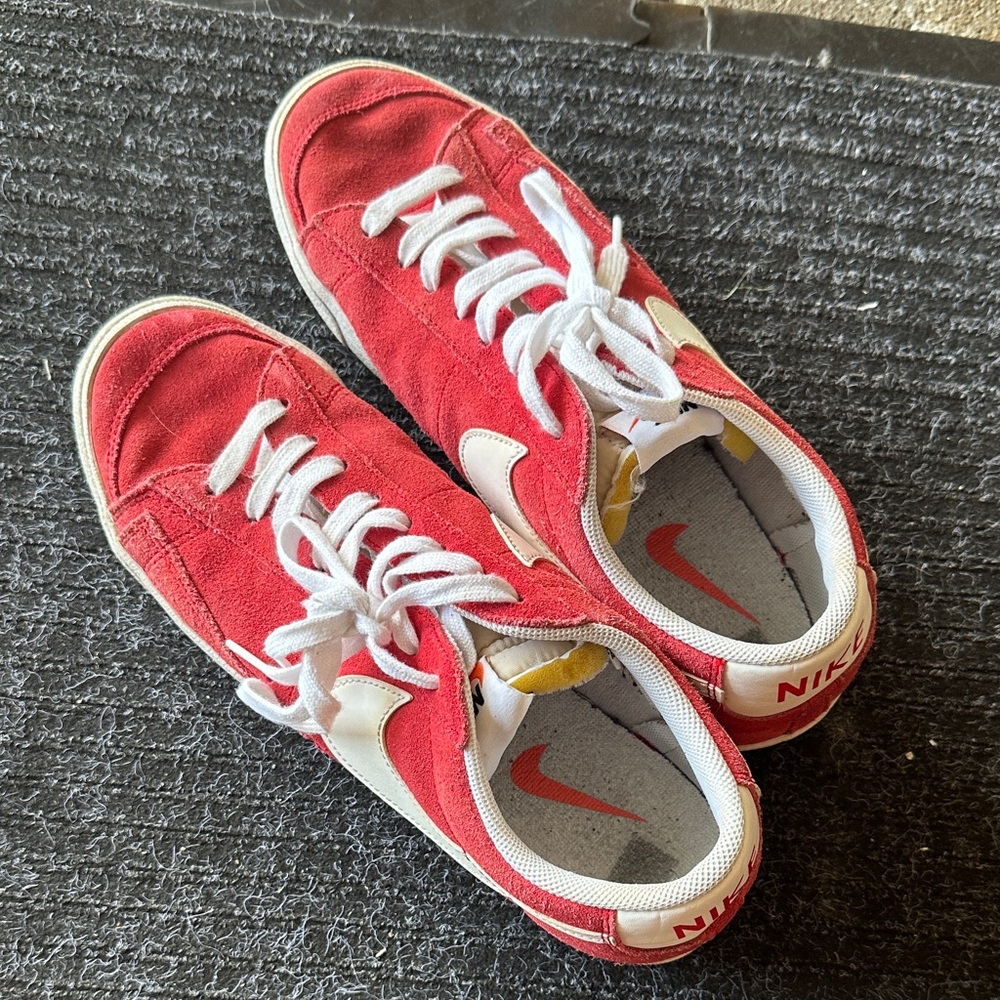 Nike Red and White Classic Sneakers